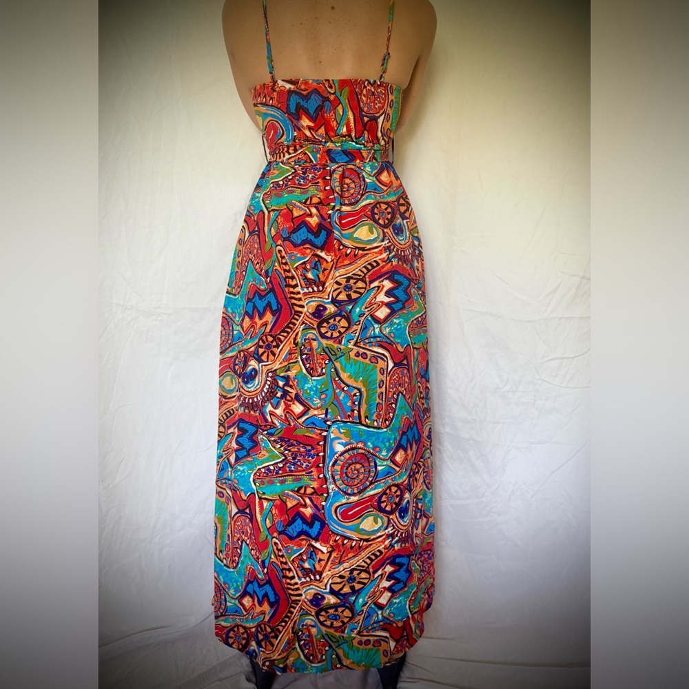 Cupshe Abstract Rhythm Vibrant Multicolor Maxi Dress - Picture 9 of 11